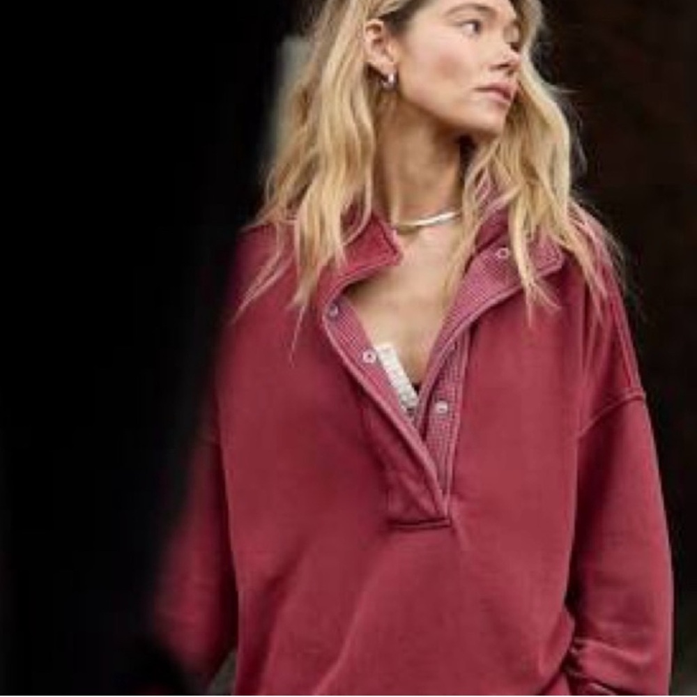 🚫SOLD🚫 Sz Med Aerie Quarter Snap Sweatshirt NWT